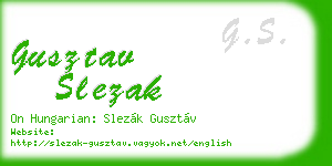 gusztav slezak business card