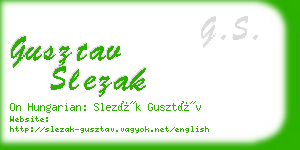 gusztav slezak business card